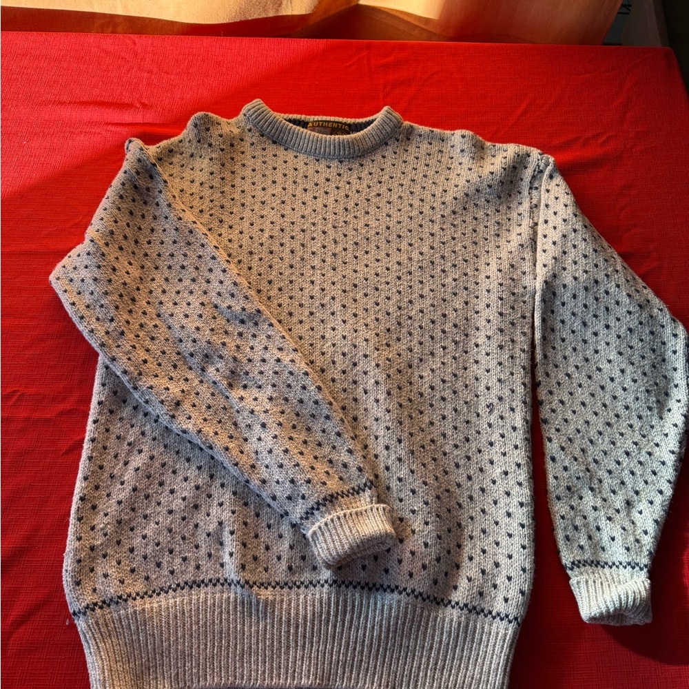 Vintage AUTHENTIC ISSUE 90s Fair Isle Sweater - Size Medium